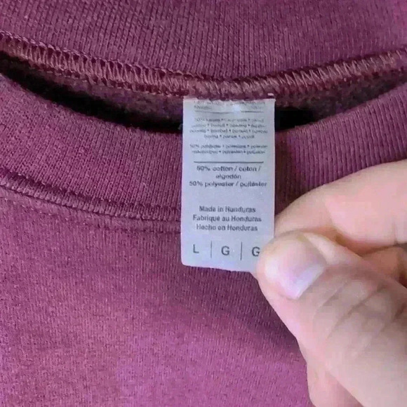 Unisex Send Noods Longsleeve Maroon Sweater -  Size Large With Measurements - Picture 3 of 6